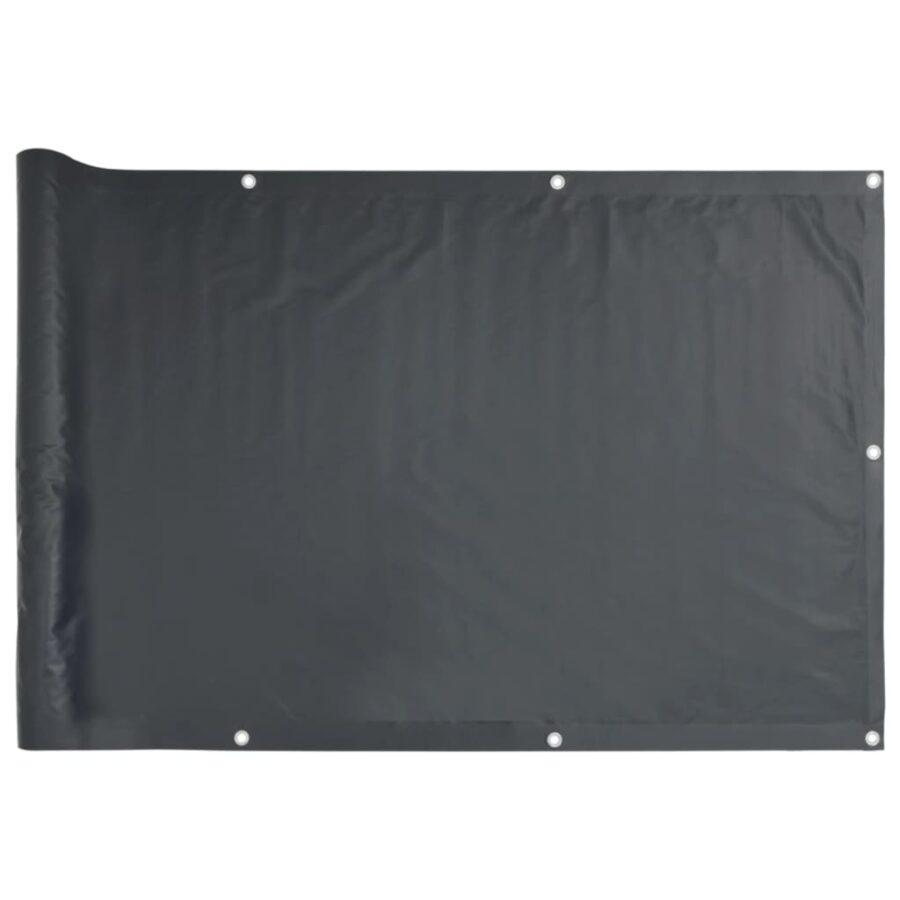 Balkonscherm 400x120 cm PVC antracietkleurig - Afbeelding 2