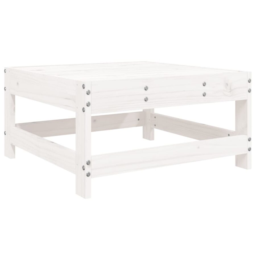 9-delige Loungeset massief grenenhout wit - Afbeelding 4