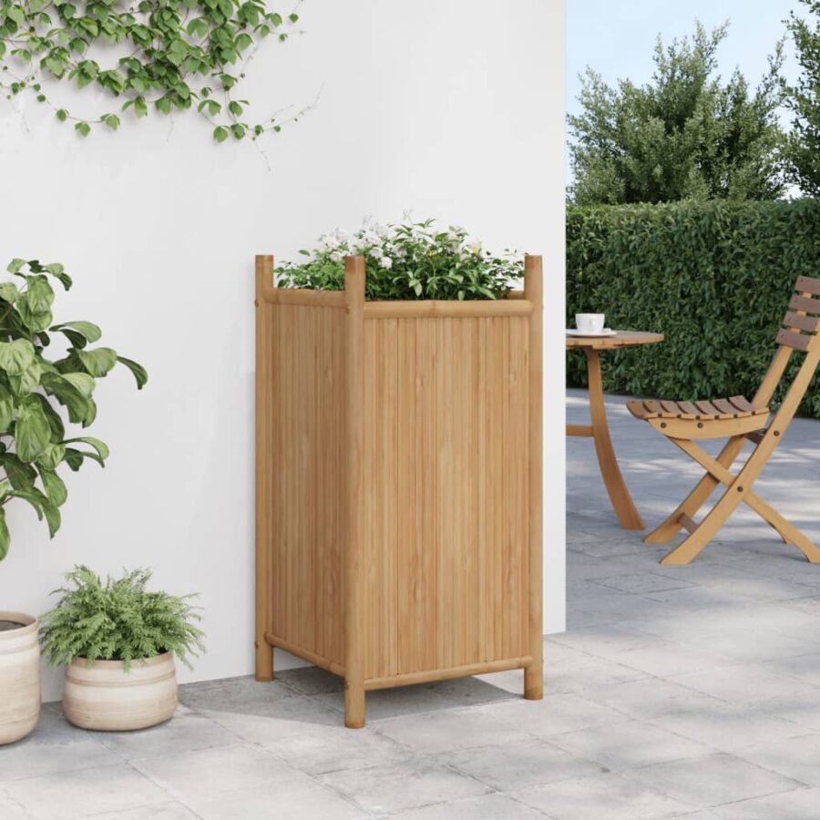 Plantenbak 40x40x80 cm bamboe - Afbeelding 3
