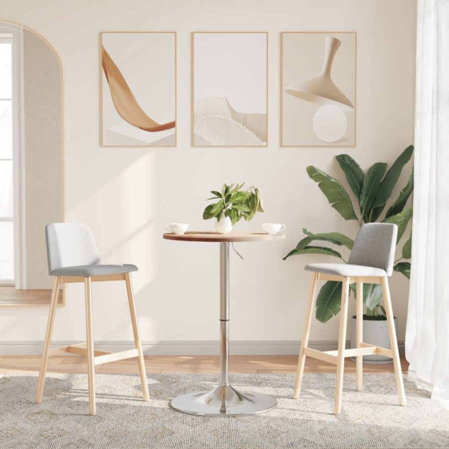 Bartafel Ø 50x89,5 cm massief eikenhout - Afbeelding 3