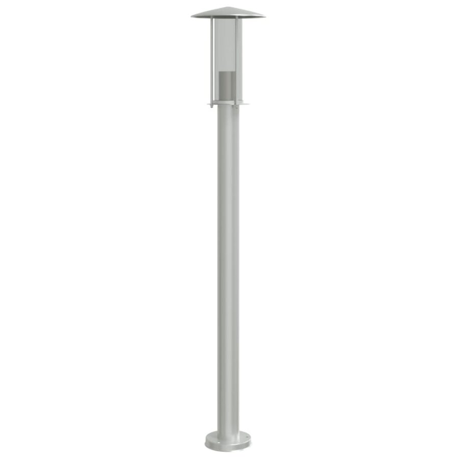 Vloerlamp voor buiten 100 cm roestvrijstaal zilverkleurig - Afbeelding 5