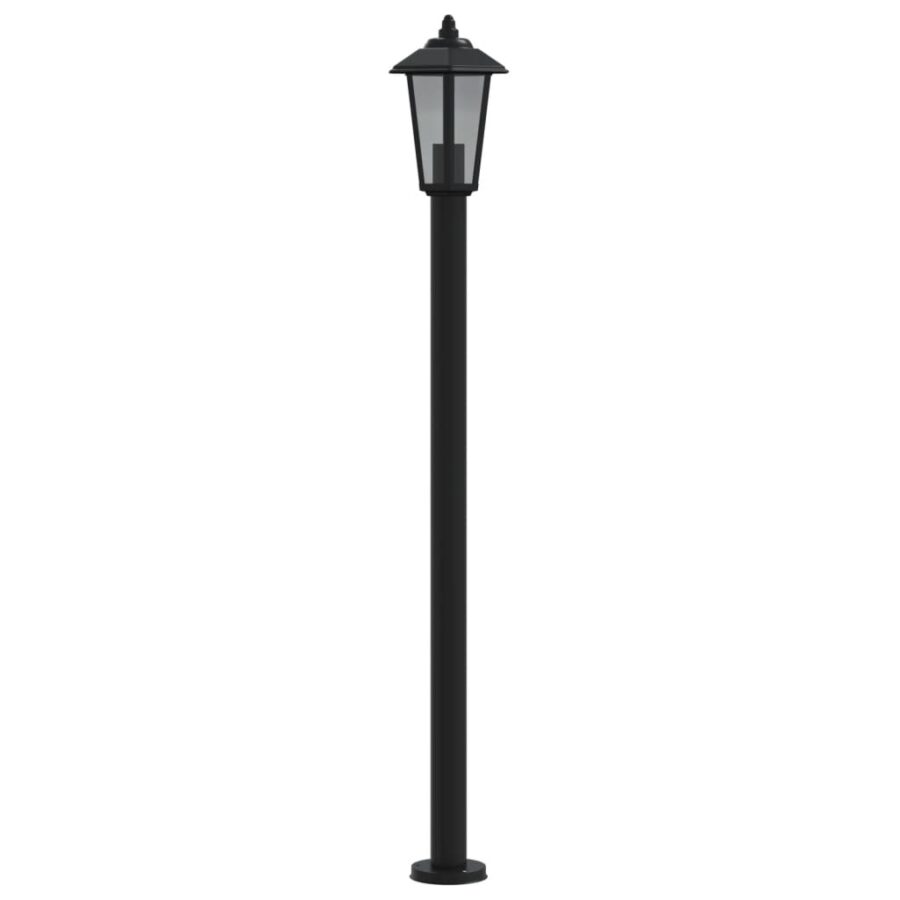 Vloerlamp voor buiten 3 st 120 cm roestvrijstaal zwart - Afbeelding 5