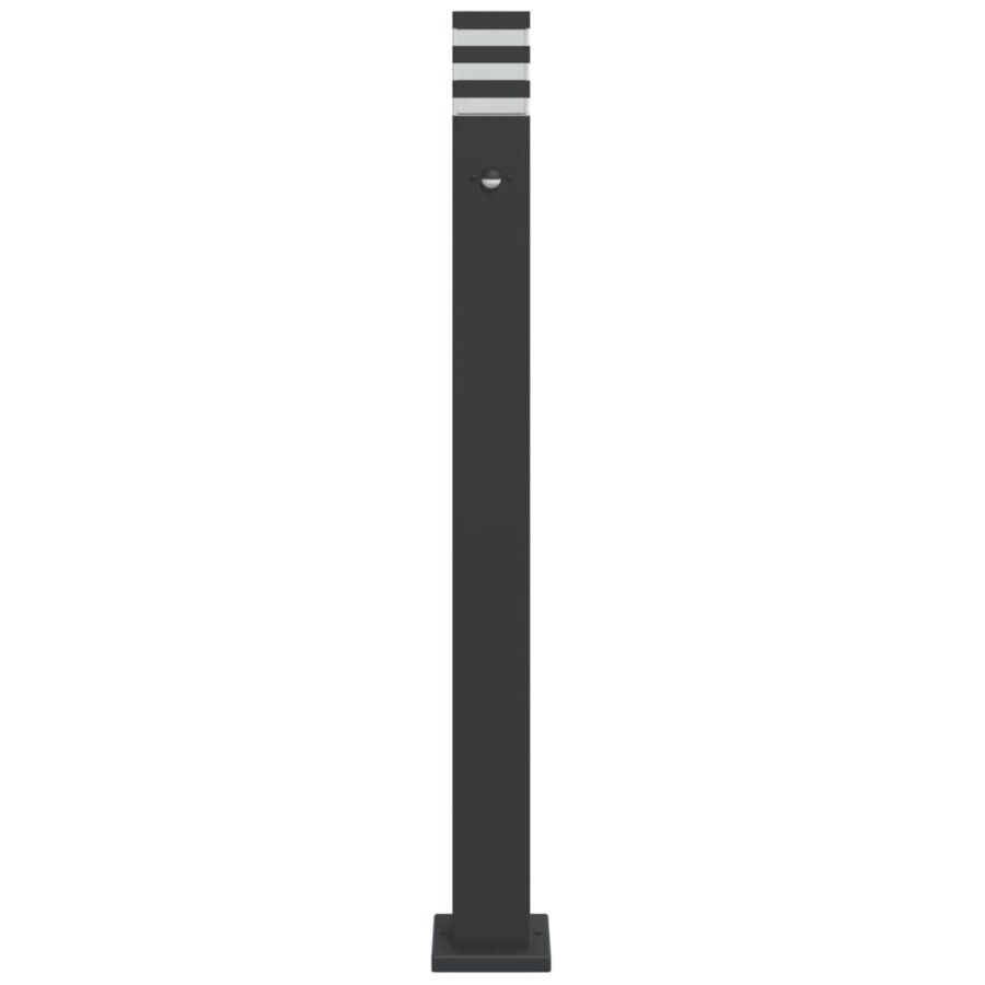 Vloerlampen voor buiten 3 st met sensor 110 cm aluminium zwart - Afbeelding 4