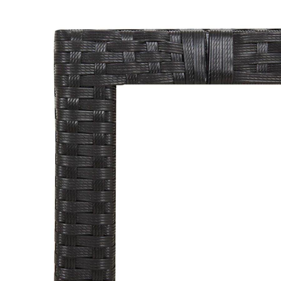 9-delige Tuinset poly rattan zwart - Afbeelding 7