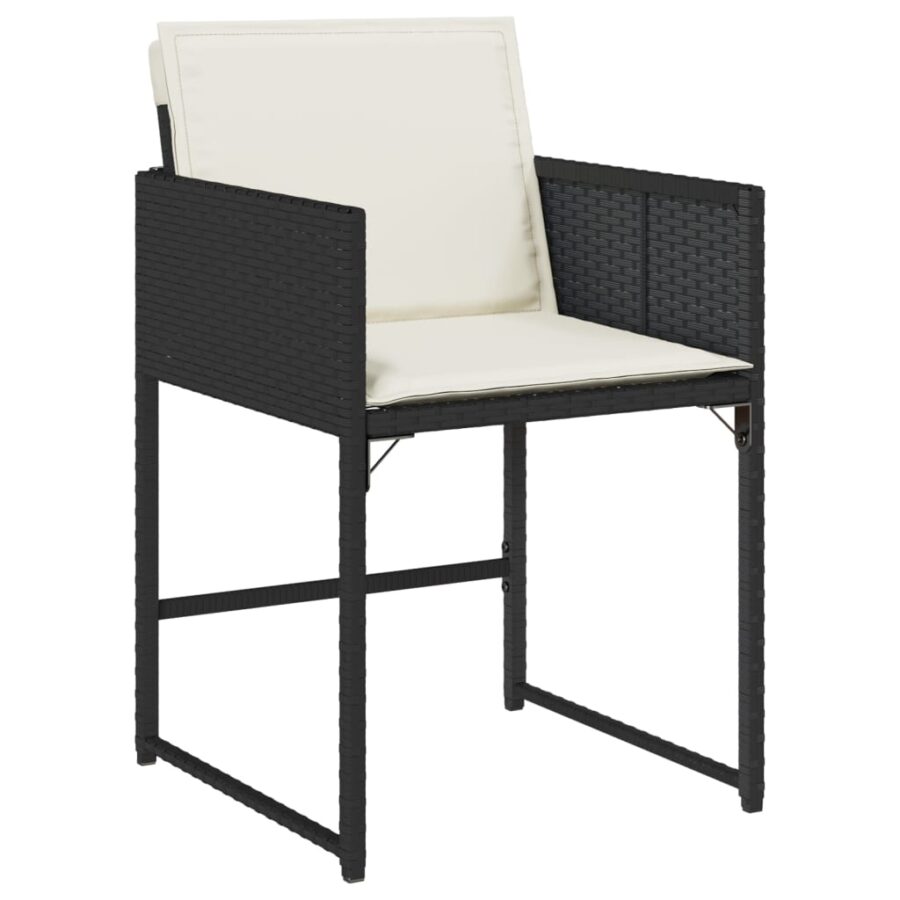 9-delige Tuinset poly rattan zwart - Afbeelding 4