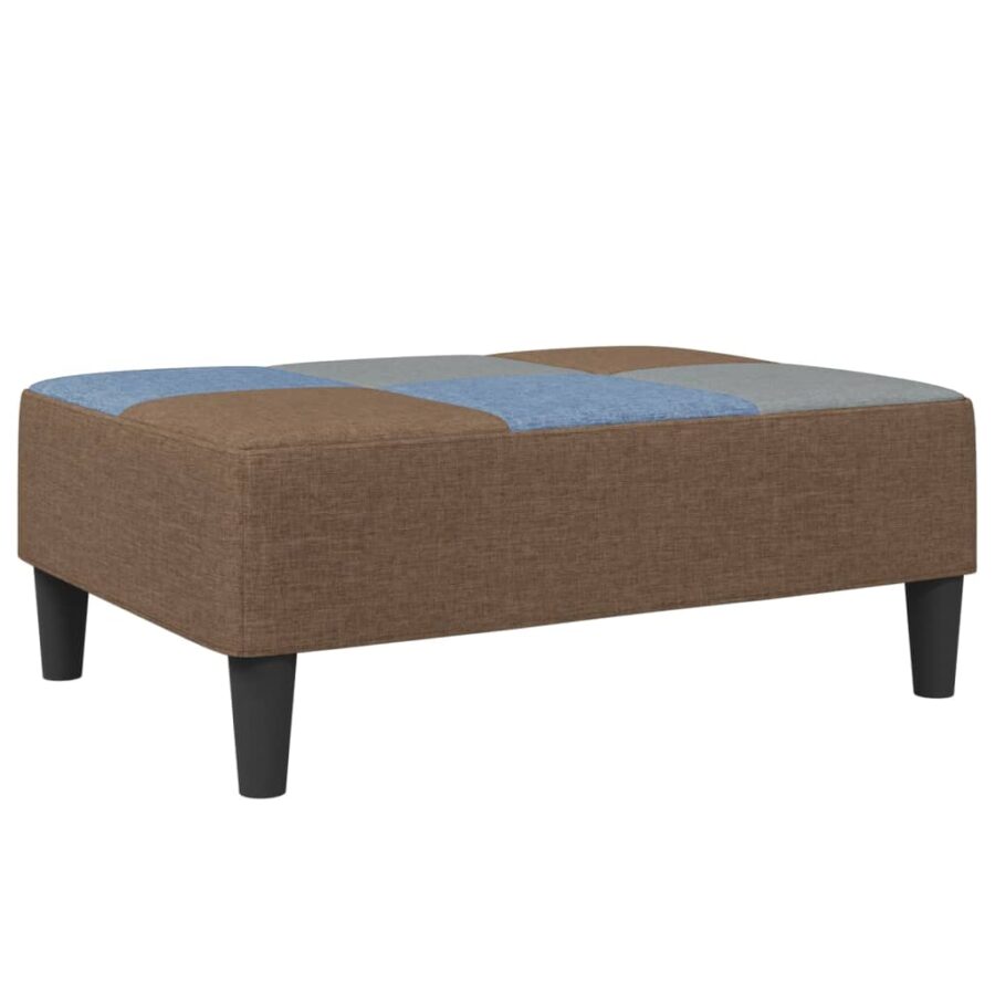Voetenbank patchwork 77x55x31 cm stof - Afbeelding 2
