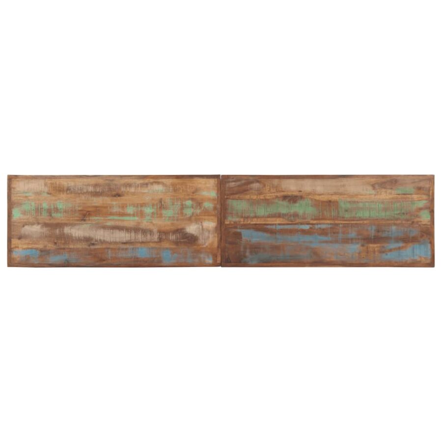 Bankje 160 cm massief gerecycled hout en staal - Afbeelding 4