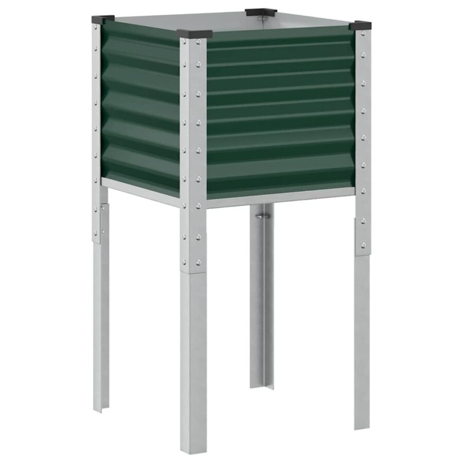Plantenbak 45x45x88 cm staal groen - Afbeelding 2