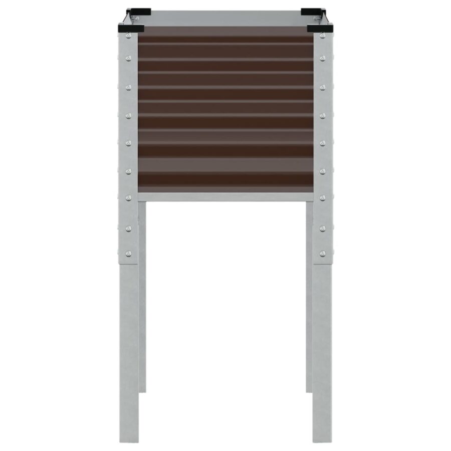 Plantenbak 45x45x88 cm staal bruin - Afbeelding 4