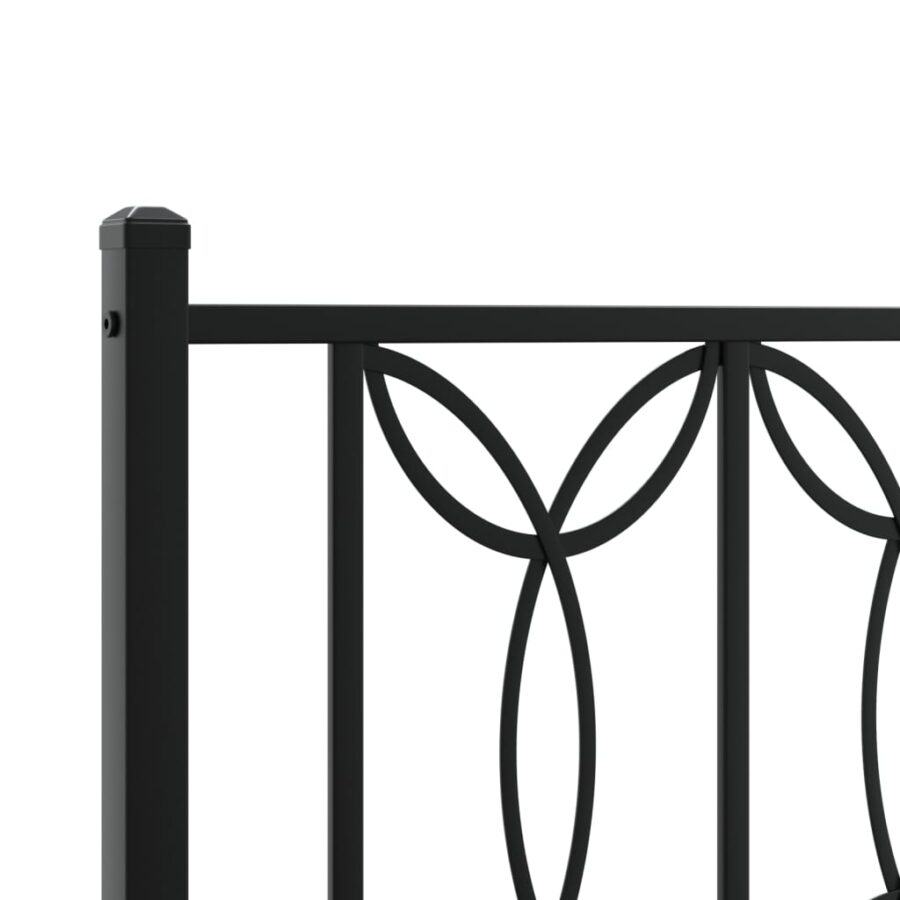 Hoofdbord 107 cm metaal zwart - Afbeelding 5