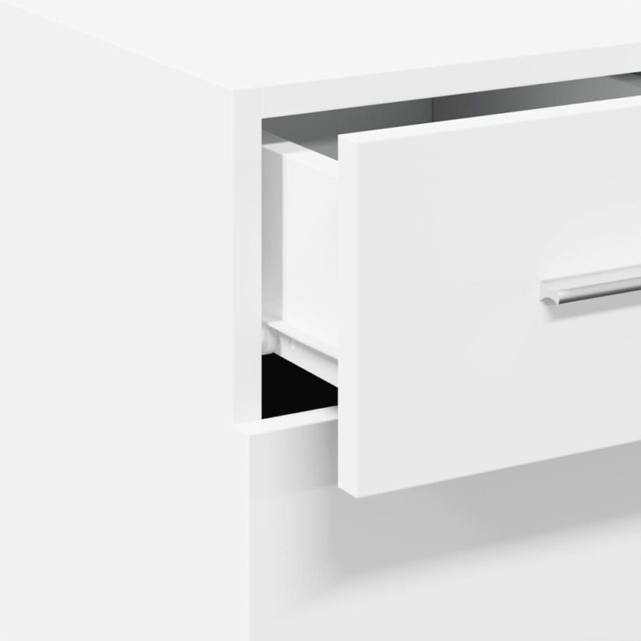 Dressoir 30x42,5x93 cm bewerkt hout wit - Afbeelding 9