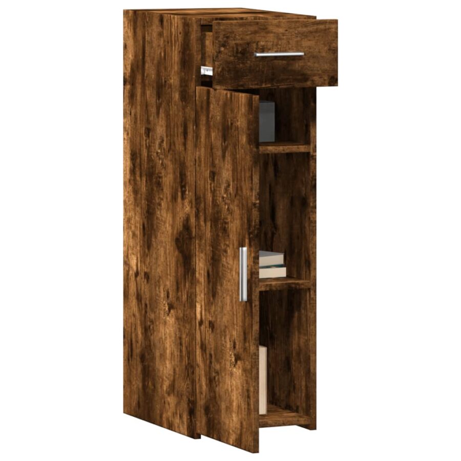 Dressoir 30x42,5x93 cm bewerkt hout gerookt eikenkleurig - Afbeelding 3