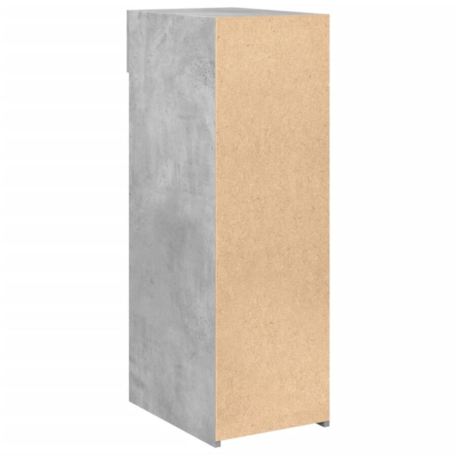 Dressoir 30x42,5x93 cm bewerkt hout betongrijs - Afbeelding 6