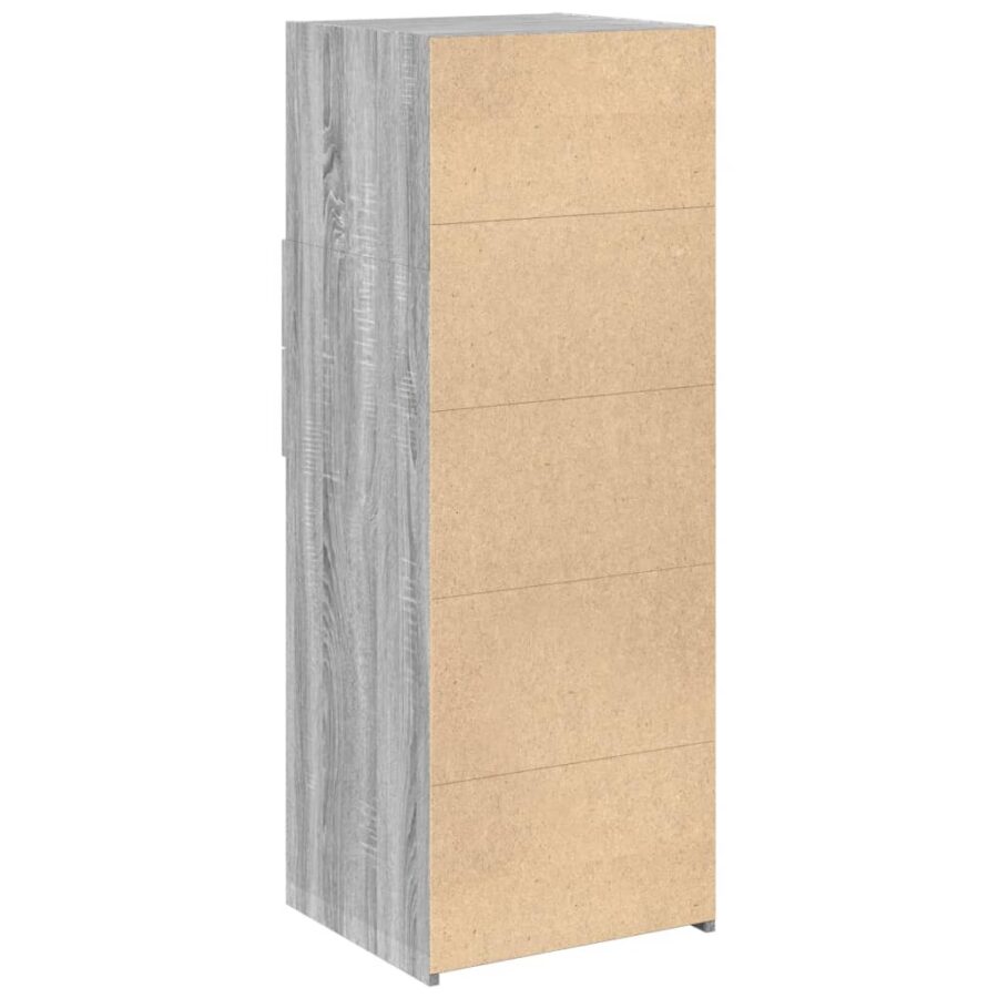 Dressoir 30x42,5x93 cm bewerkt hout grijs sonoma eikenkleurig - Afbeelding 6