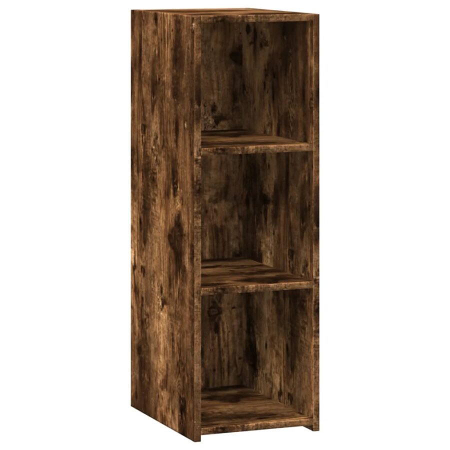 Dressoir 30x41x93 cm bewerkt hout gerookt eikenkleurig - Afbeelding 2