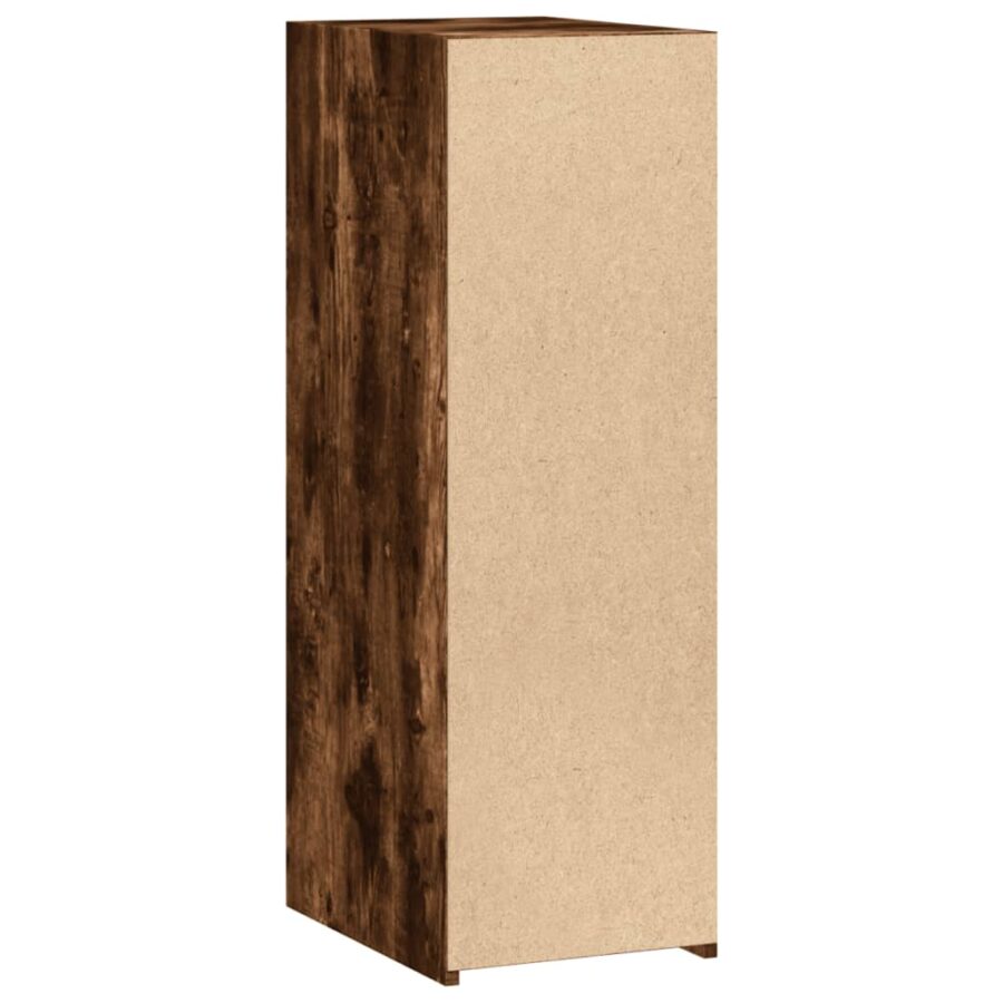 Dressoir 30x41x93 cm bewerkt hout gerookt eikenkleurig - Afbeelding 6