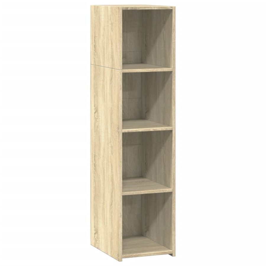 Hoge kast 30x41x124 cm bewerkt hout sonoma eikenkleurig - Afbeelding 2