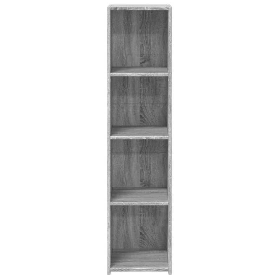 Hoge kast 30x41x124 cm bewerkt hout grijs sonoma eikenkleurig - Afbeelding 4