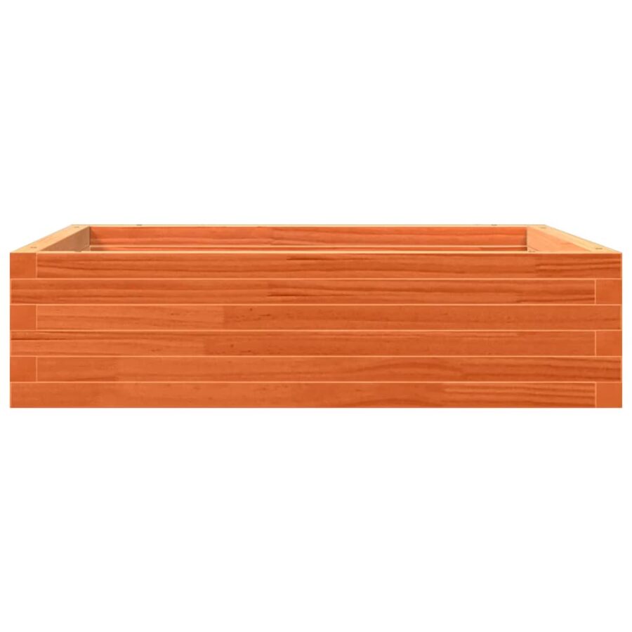 Plantenbak 90x90x23 cm massief grenenhout wasbruin - Afbeelding 5
