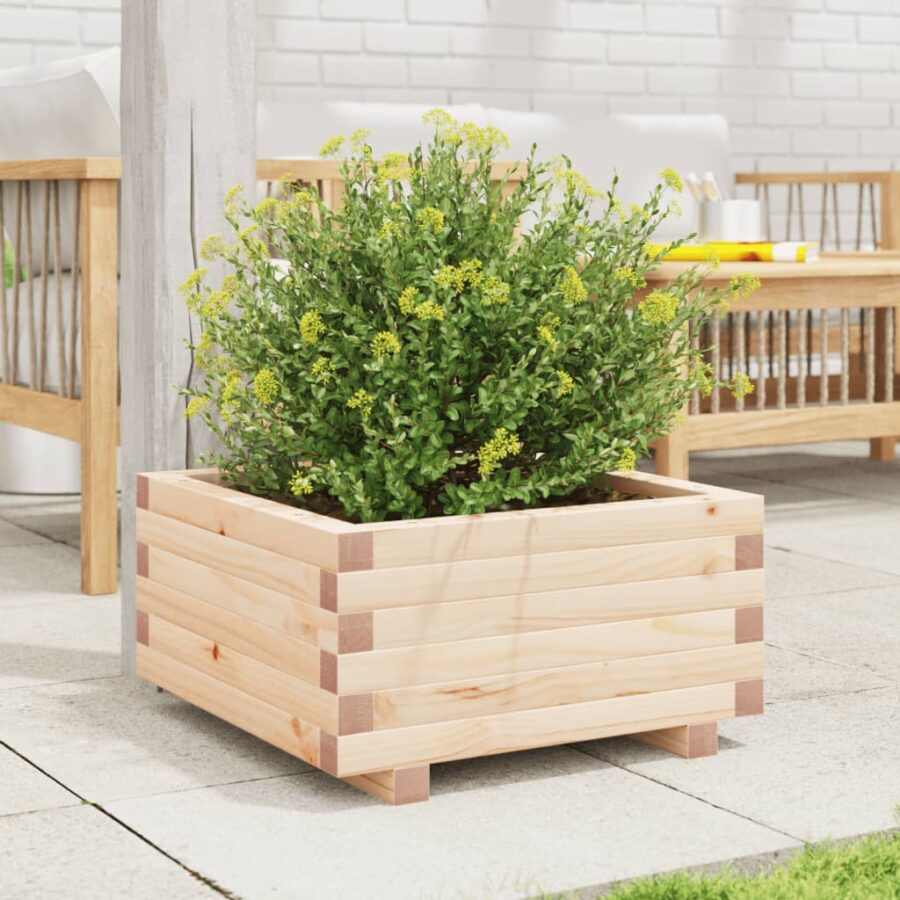 Plantenbak 50x50x26,5 cm massief grenenhout - Afbeelding 3