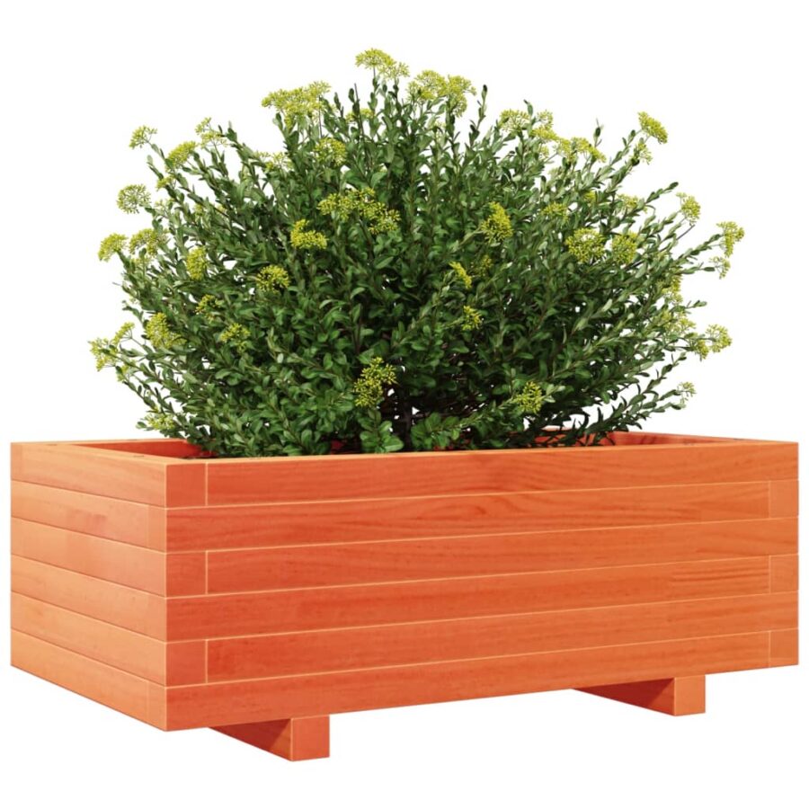 Plantenbak 70x40x26,5 cm massief grenenhout wasbruin - Afbeelding 4