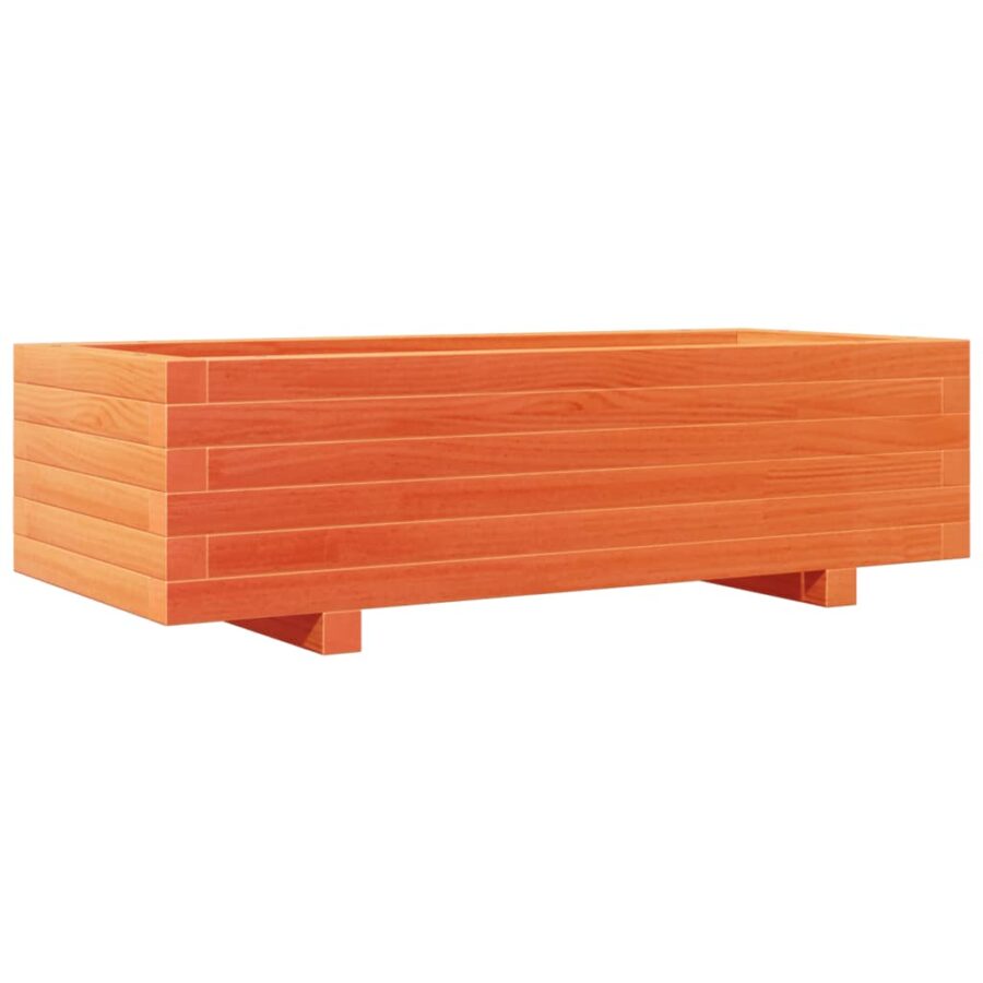 Plantenbak 90x40x26,5 cm massief grenenhout wasbruin - Afbeelding 7