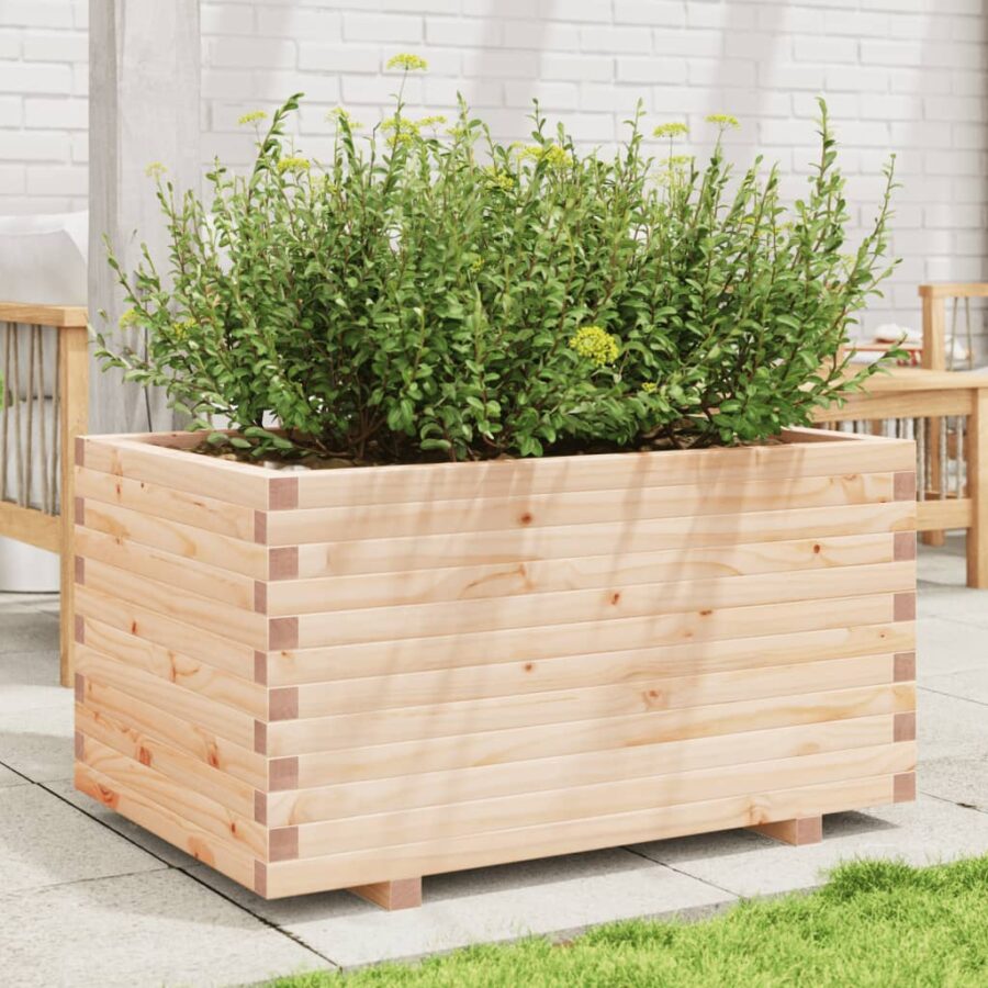 Plantenbak 90x60x49,5 cm massief grenenhout - Afbeelding 3