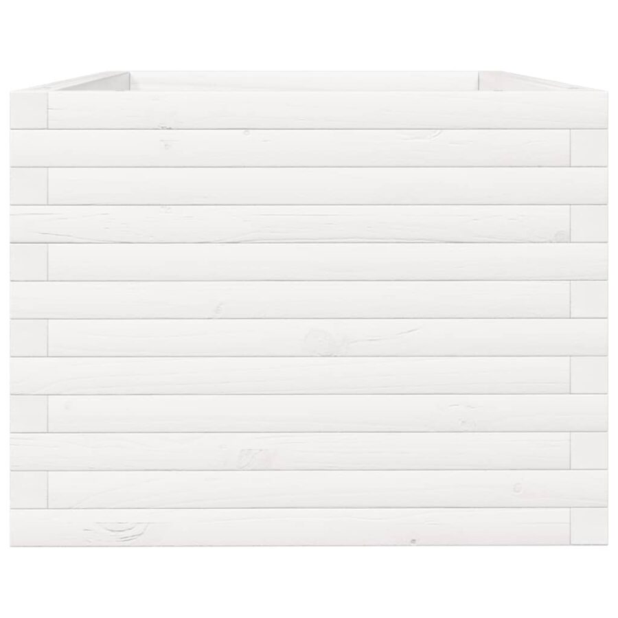 Plantenbak 90x60x49,5 cm massief grenenhout wit - Afbeelding 6