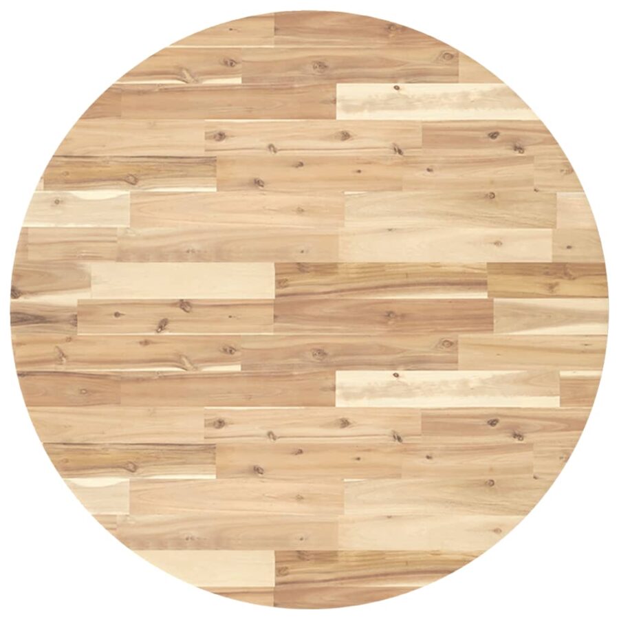 Tafelblad rond Ø 90x2 cm massief acaciahout - Afbeelding 2