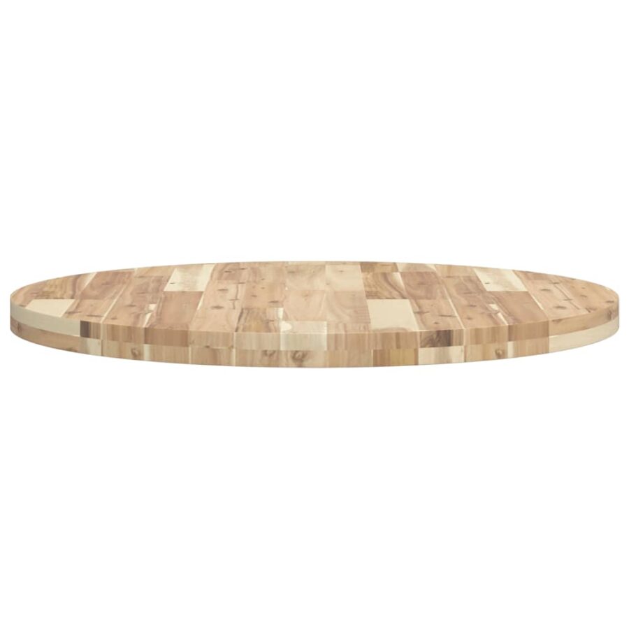 Tafelblad rond Ø 80x4 cm massief acaciahout - Afbeelding 6