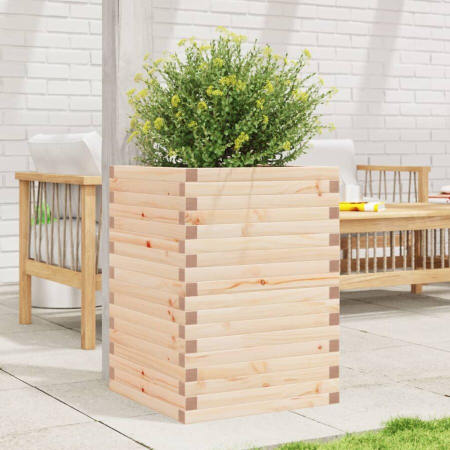 Plantenbak 50x50x68,5 cm massief grenenhout - Afbeelding 3