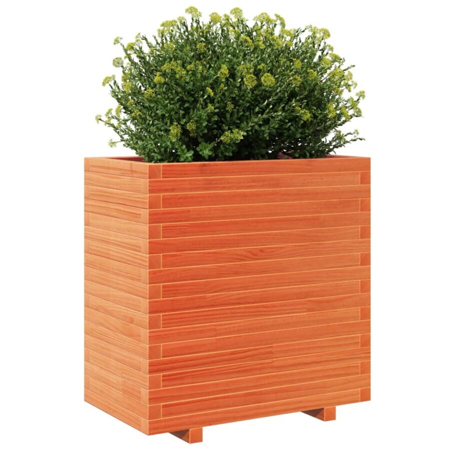 Plantenbak 70x40x72,5 cm massief grenenhout wasbruin - Afbeelding 4