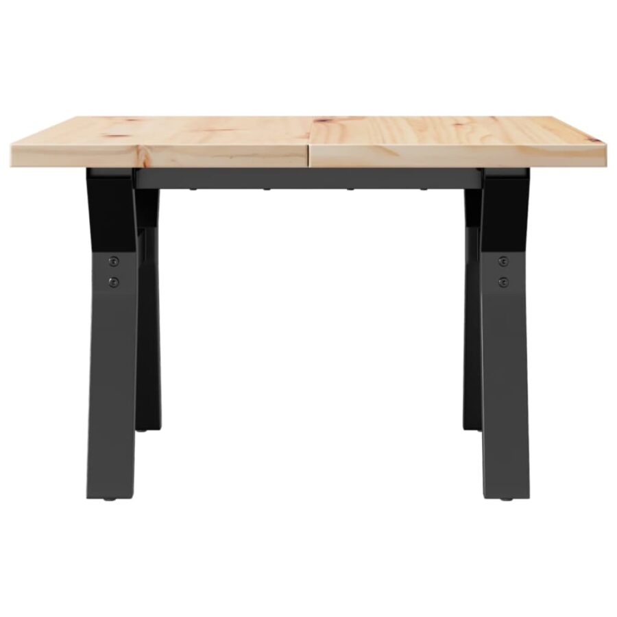 Salontafel Y-frame 60x60x40,5 cm grenenhout en gietijzer - Afbeelding 4
