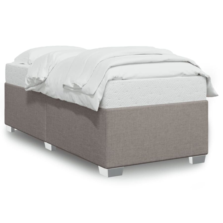Bedframe stof taupe 80x200 cm - Afbeelding 2