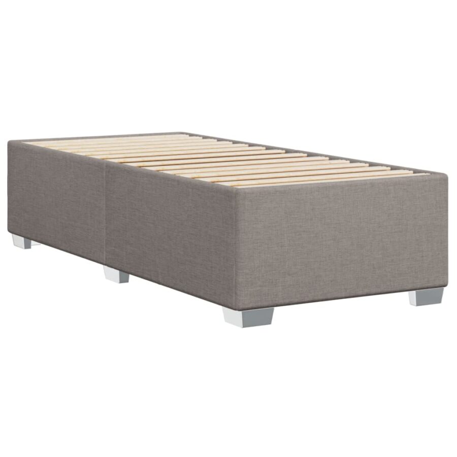 Bedframe zonder matras 100x200 cm stof taupe - Afbeelding 6