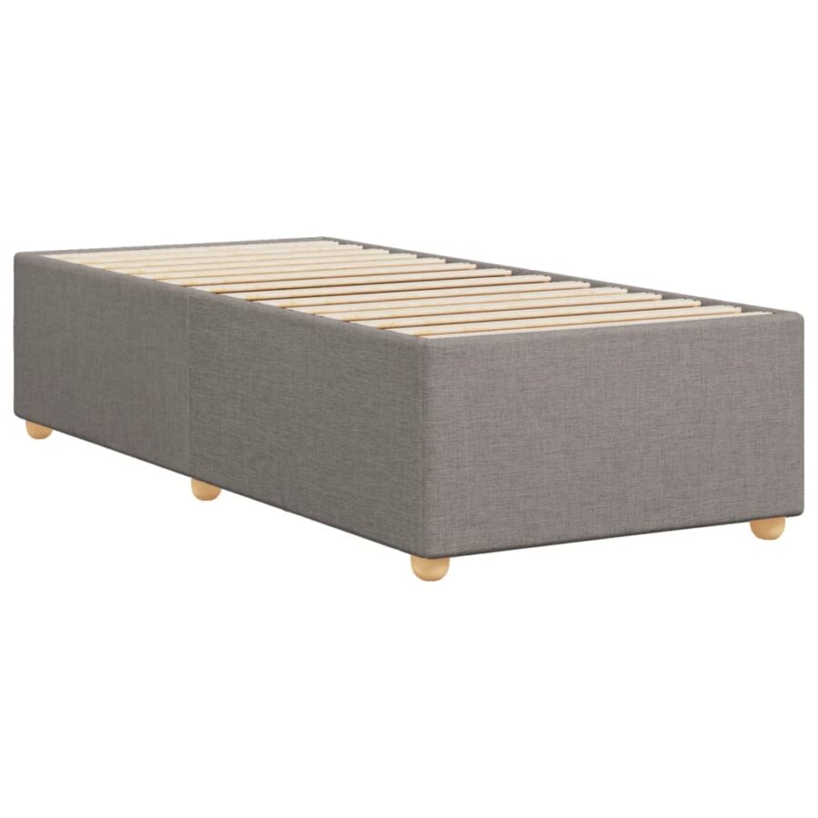 Bedframe zonder matras 100x200 cm stof taupe - Afbeelding 6