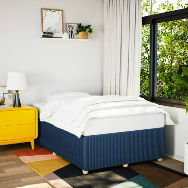 Bedframe stof blauw 120x190 cm