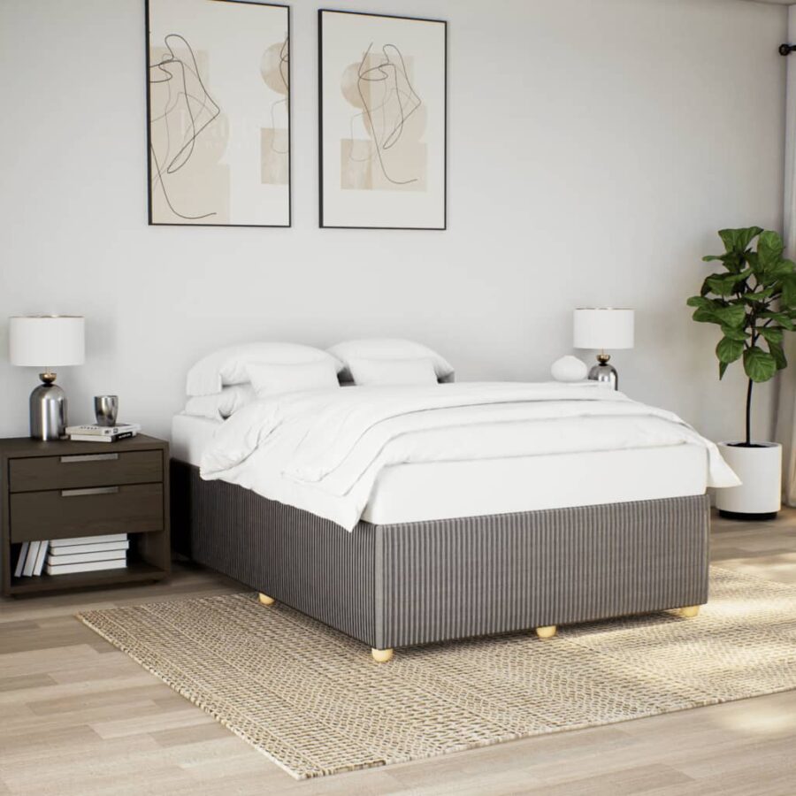 Bedframe zonder matras stof taupe 140x200 cm