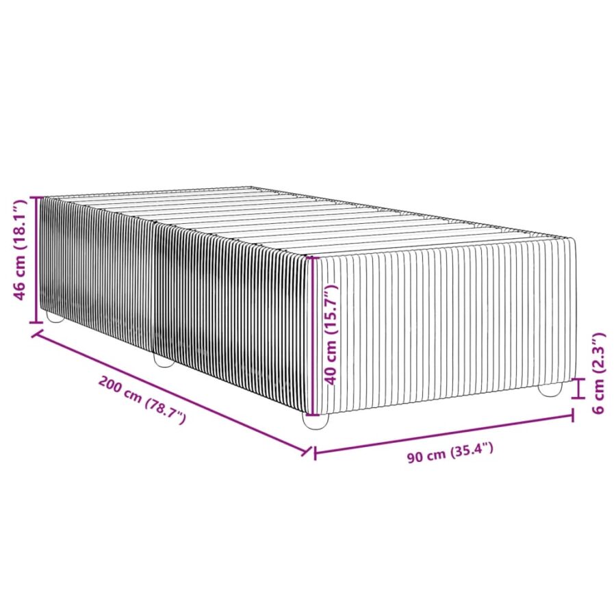 Bedframe fluweel roze 90x200 cm - Afbeelding 9