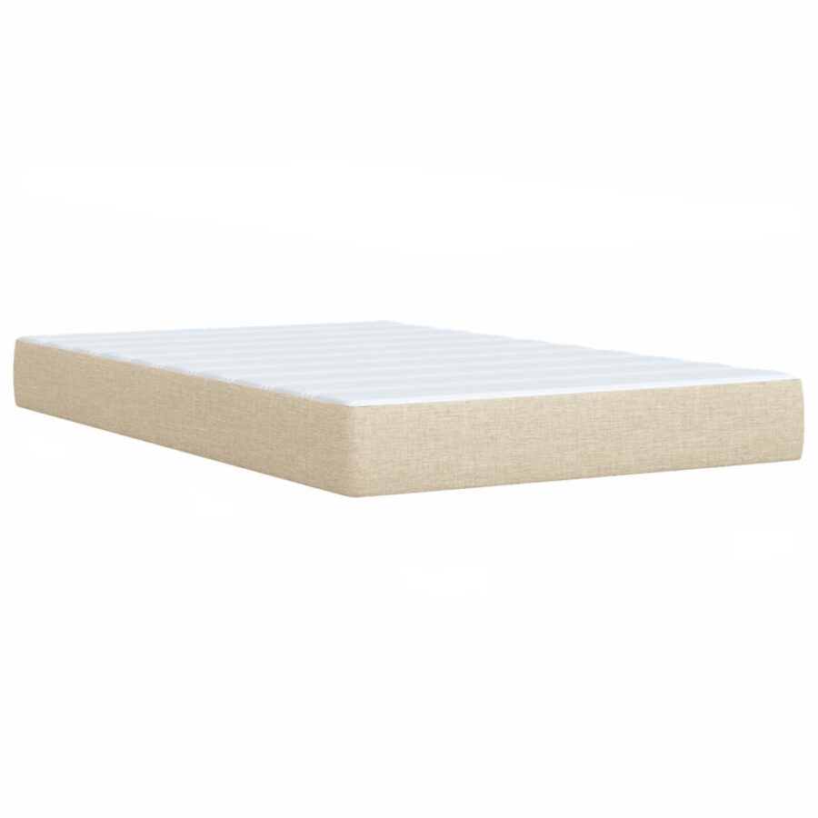 Boxspring met matras stof crèmekleurig 120x200 cm - Afbeelding 9