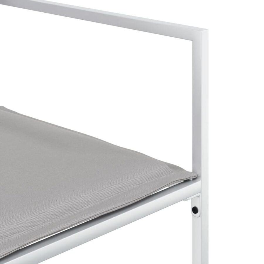 9-delige Tuinset met kussens textileen wit - Afbeelding 7