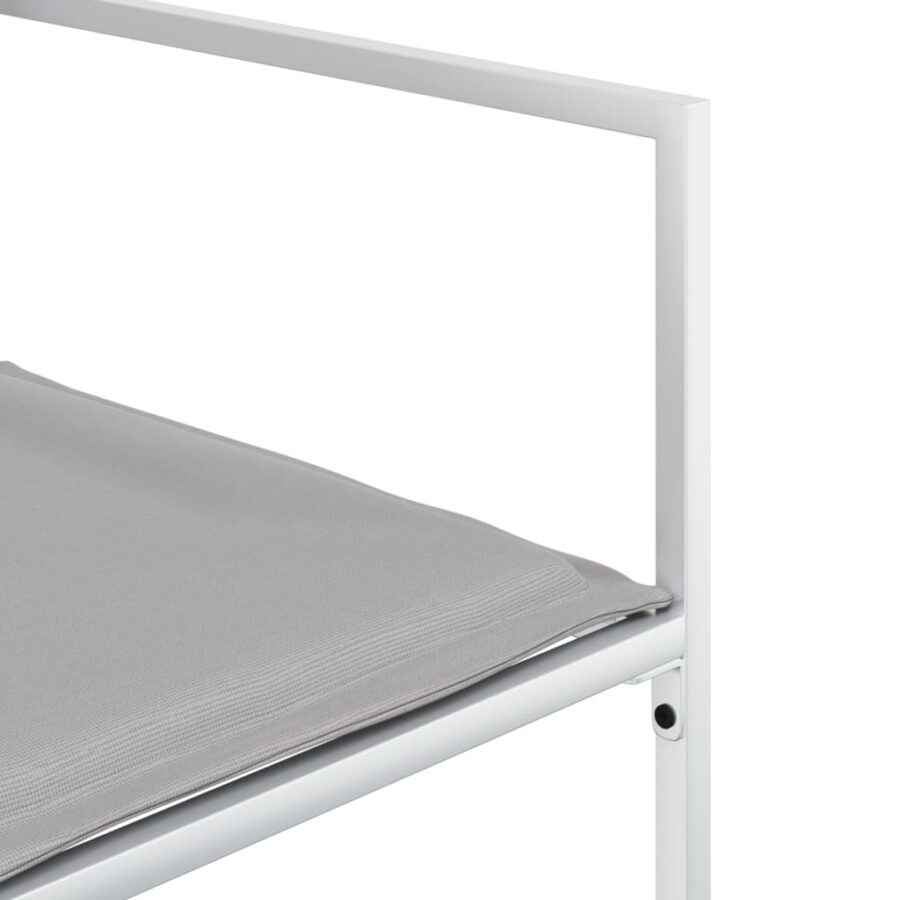 9-delige Tuinset met kussens textileen wit - Afbeelding 6