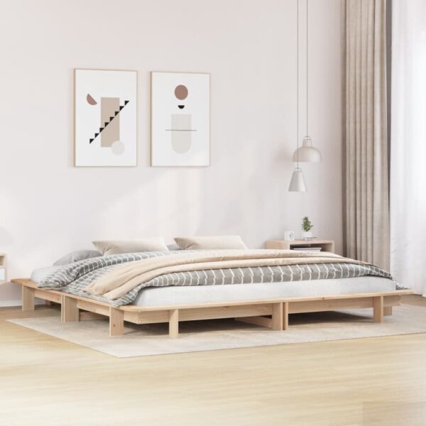 Bedframe zonder matras massief grenenhout 160x200 cm
