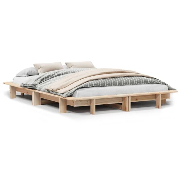 Bedframe zonder matras massief grenenhout 150x200 cm