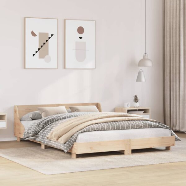 Bedframe zonder matras massief grenenhout 140x190 cm