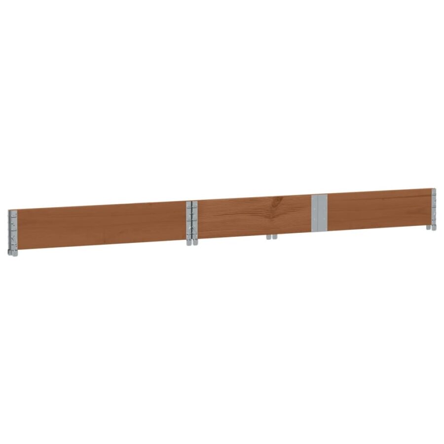 Palletopzetrand 150x50 cm massief grenenhout bruin - Afbeelding 4