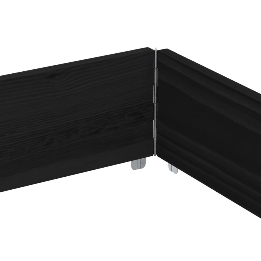 Palletopzetrand 150x100 cm massief grenenhout zwart - Afbeelding 6