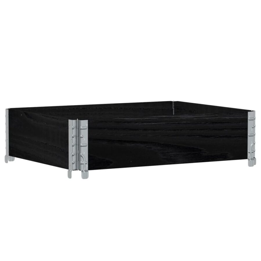 Plantenbak 80x60 cm massief grenenhout zwart - Afbeelding 5