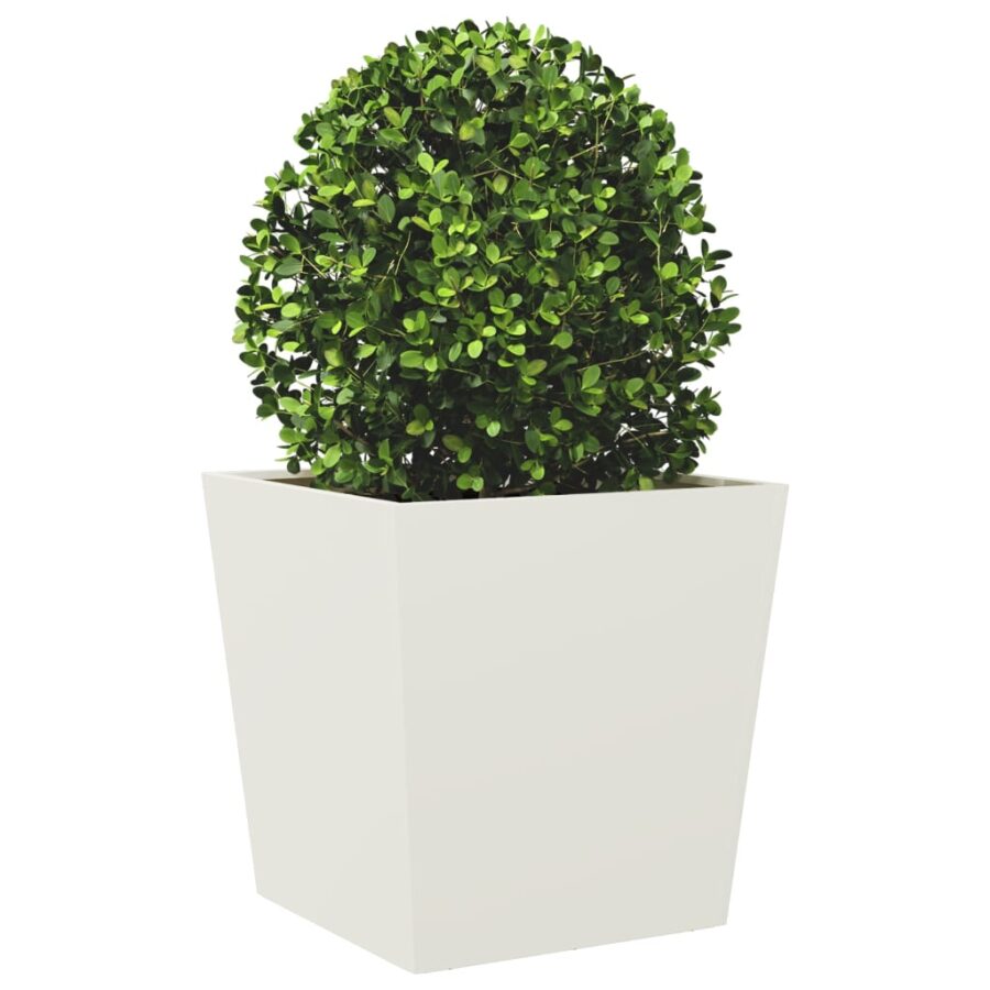 Plantenbak 50x50x50 cm staal wit - Afbeelding 3