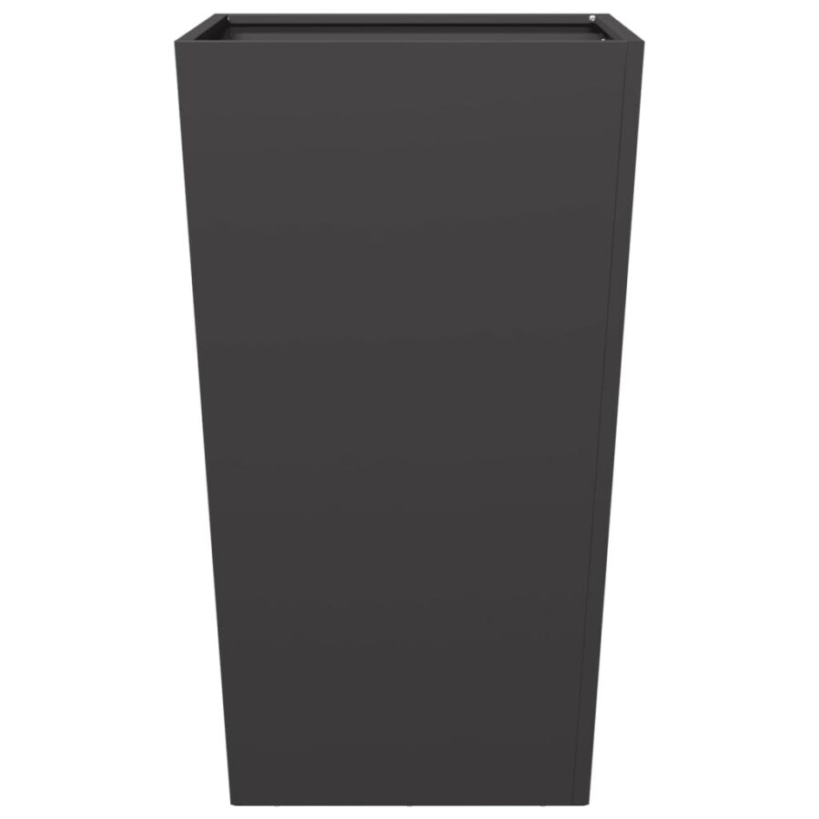 Plantenbak 45x45x75 cm staal zwart - Afbeelding 4